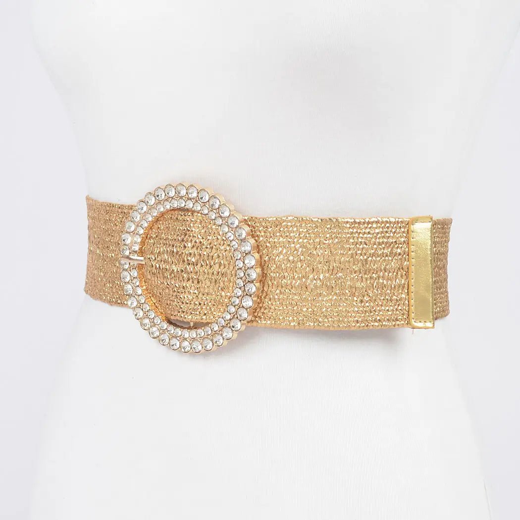 Rhinestone Elastic Belt - Chandeliers Boutique ny