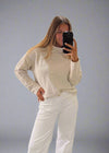 Ribbed Funnel Neck Top - Chandeliers Boutique ny
