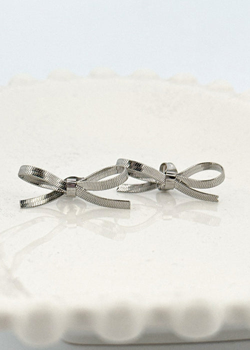 Ribbon Bow Earrings - Chandeliers Boutique ny
