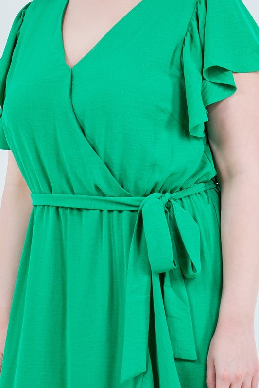 Ruffle Maxi Dress - Chandeliers Boutique ny