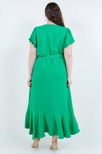 Ruffle Maxi Dress - Chandeliers Boutique ny