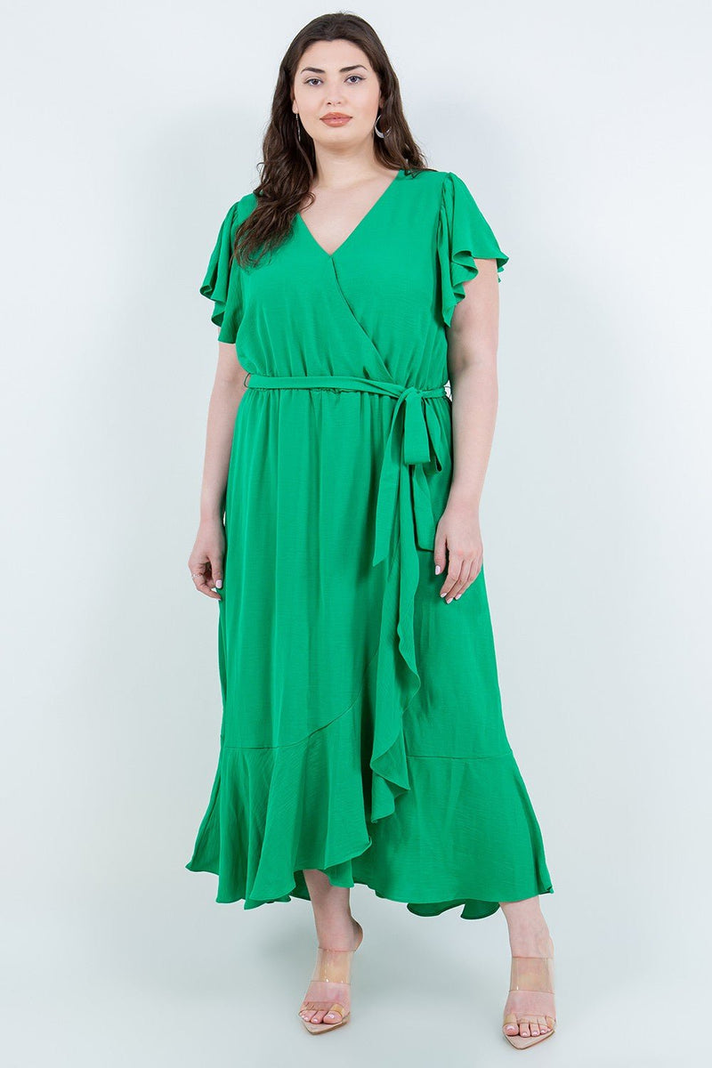 Ruffle Maxi Dress - Chandeliers Boutique ny