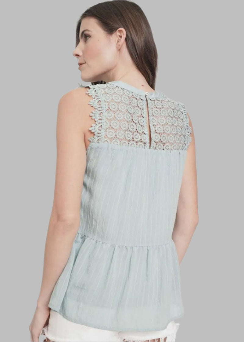 Ruffle Peplum Top - Chandeliers Boutique ny