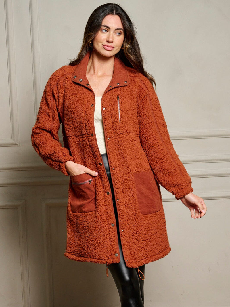 Button Closure Sherpa Jacket