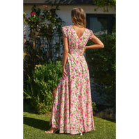 Send Love Plunging Tuck Maxi Dress - Chandeliers Boutique ny