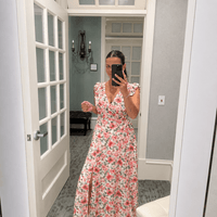 Send Love Plunging Tuck Maxi Dress - Chandeliers Boutique ny