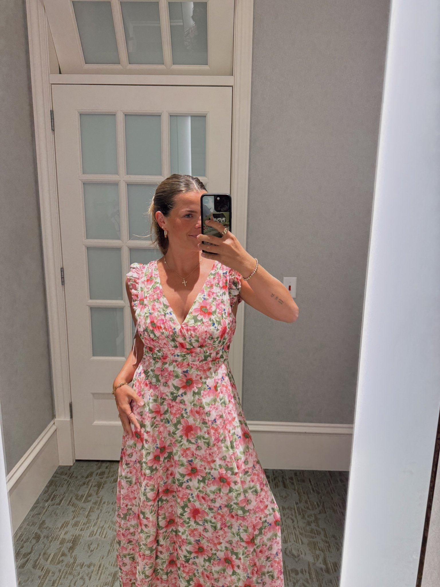 Send Love Plunging Tuck Maxi Dress - Chandeliers Boutique ny