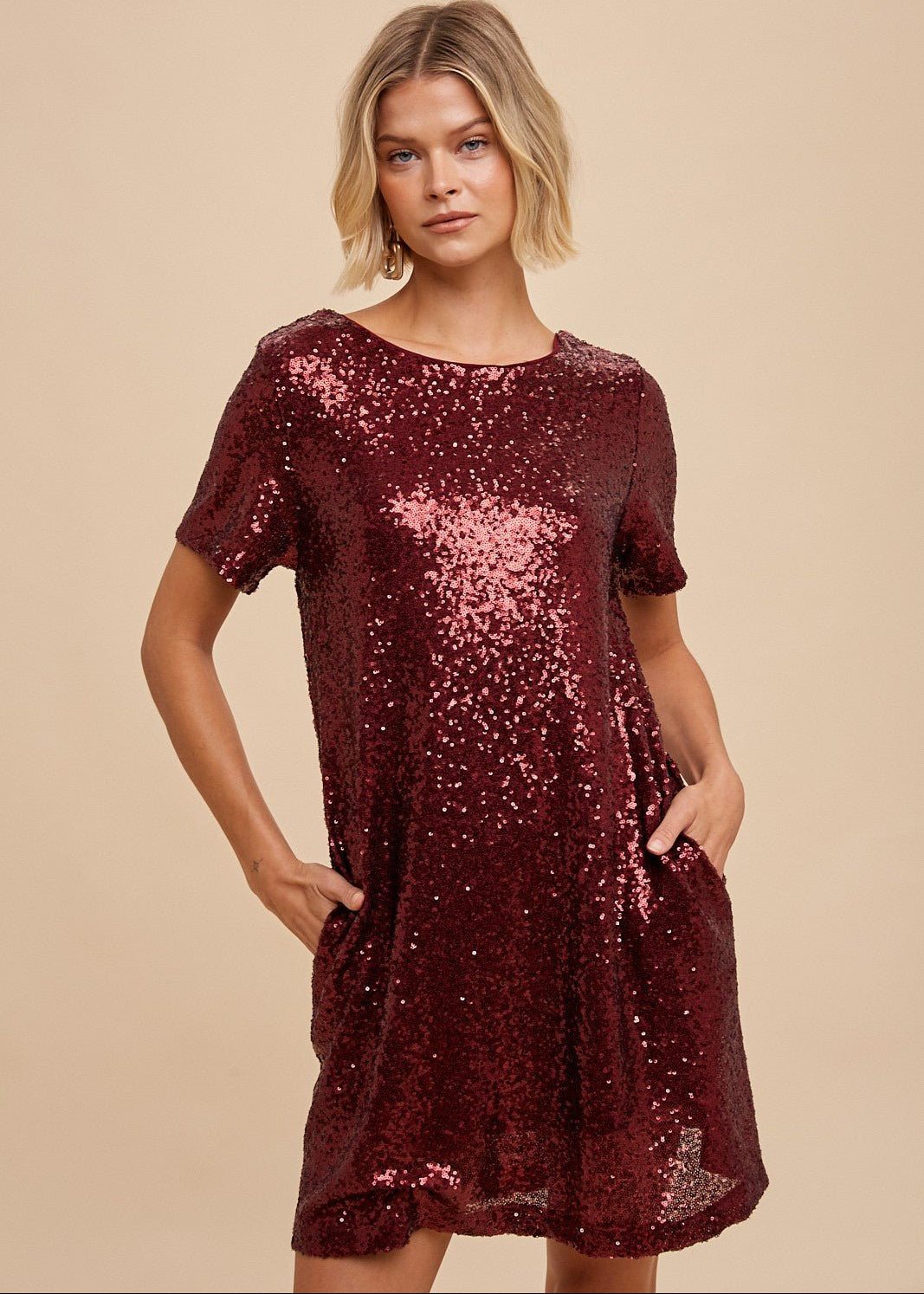 Sequin Mini Shift Dress - Chandeliers Boutique ny