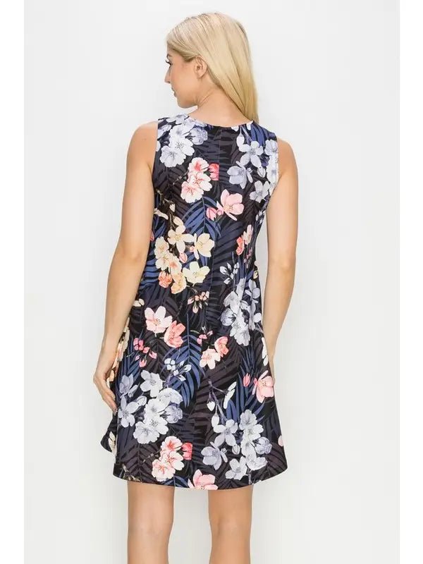 Shadow Garden Sleeveless Dress - Chandeliers Boutique ny