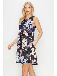 Shadow Garden Sleeveless Dress - Chandeliers Boutique ny