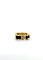 Rhinestone colorblock ring