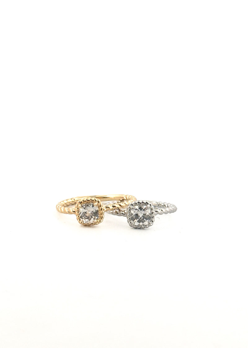 Square Cut Princess Ring