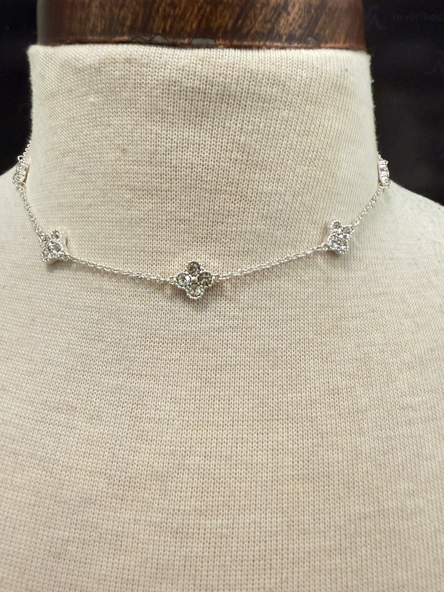 Silver Glass Clover Station - Chandeliers Boutique ny