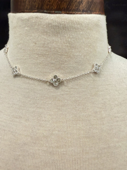 Silver Glass Clover Station - Chandeliers Boutique ny