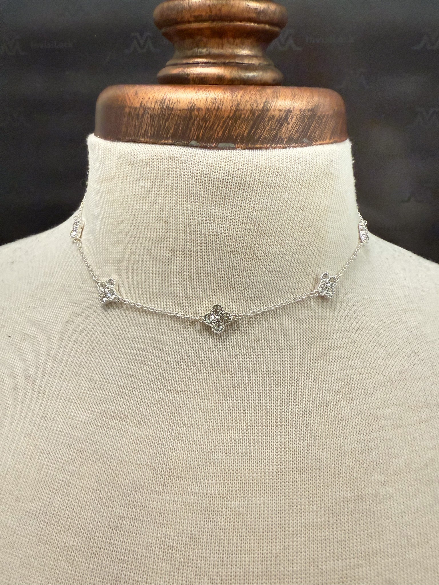 Silver Glass Clover Station - Chandeliers Boutique ny