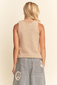 Sleeveless Knit Tank Top - Chandeliers Boutique ny