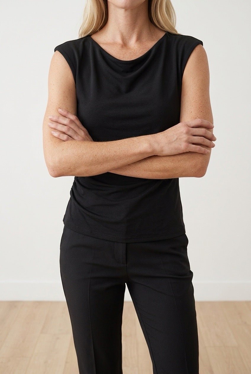 Sleeveless Side Sinch Top - Chandeliers Boutique ny
