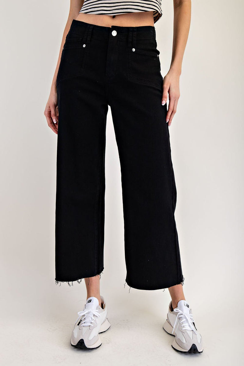 Soft Washed Slant Pocket Pants - Chandeliers Boutique ny