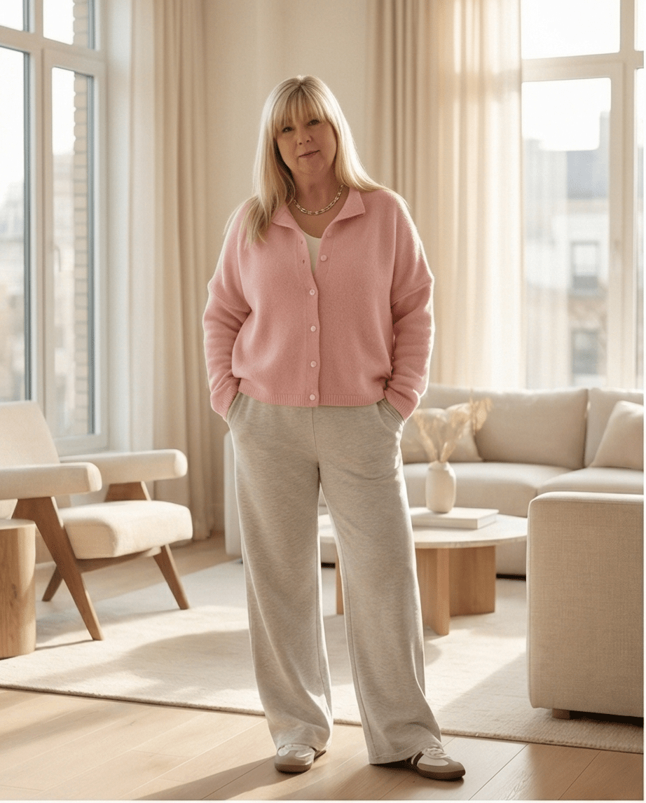 Solid Button Down Long Sleeve Cardigan - Chandeliers Boutique ny