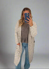 Speckled Cable Knit Duster - Chandeliers Boutique ny