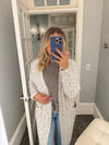 Speckled Cable Knit Duster - Chandeliers Boutique ny