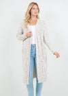 Speckled Cable Knit Duster - Chandeliers Boutique ny