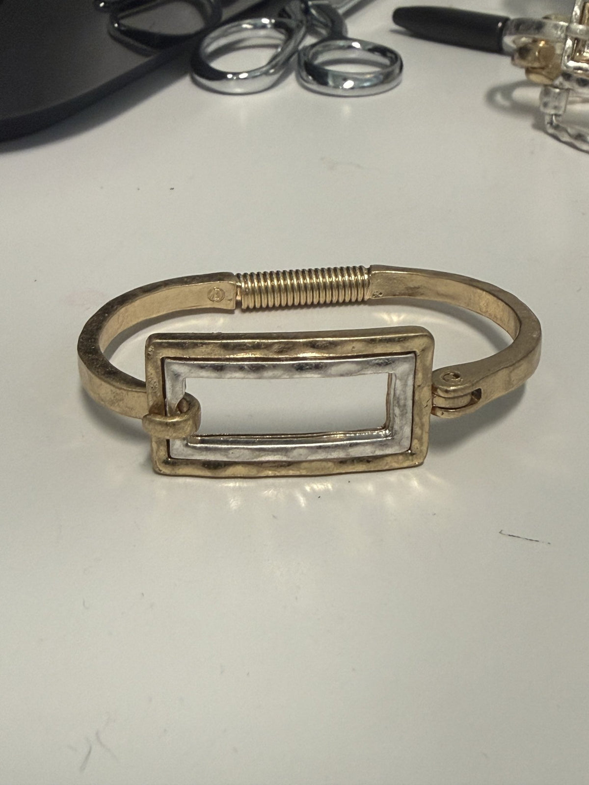 Spring w/ Hook bracelet Rectangle - Chandeliers Boutique ny