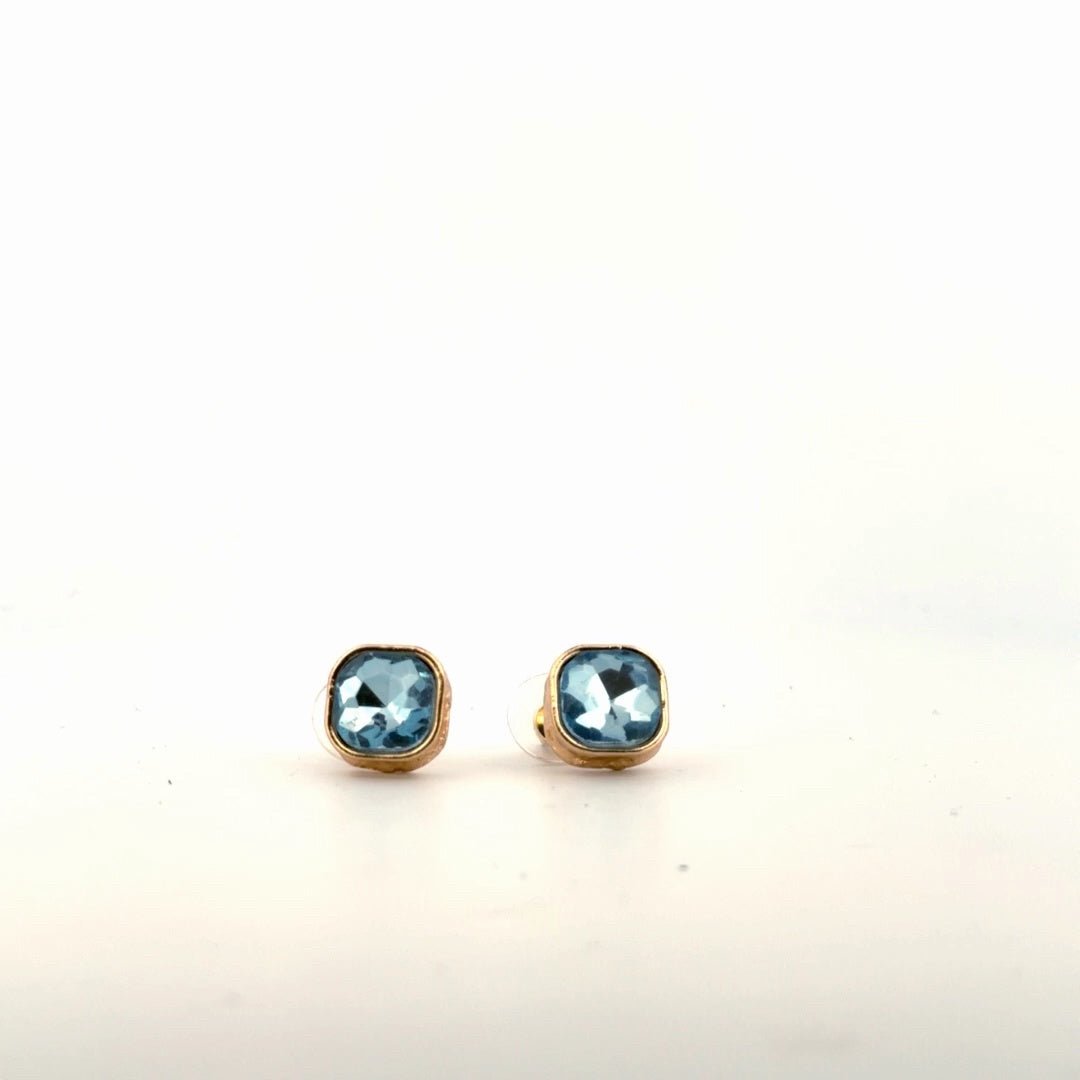 Square Aqua Stud - Chandeliers Boutique ny