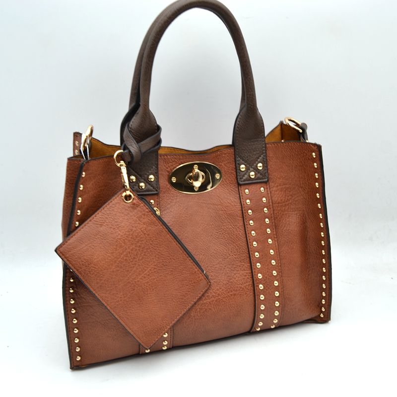 Square gold stud bag - Chandeliers Boutique ny