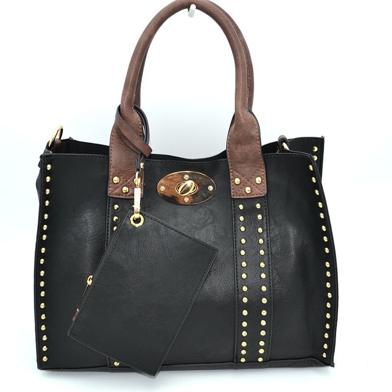 Square gold stud bag - Chandeliers Boutique ny