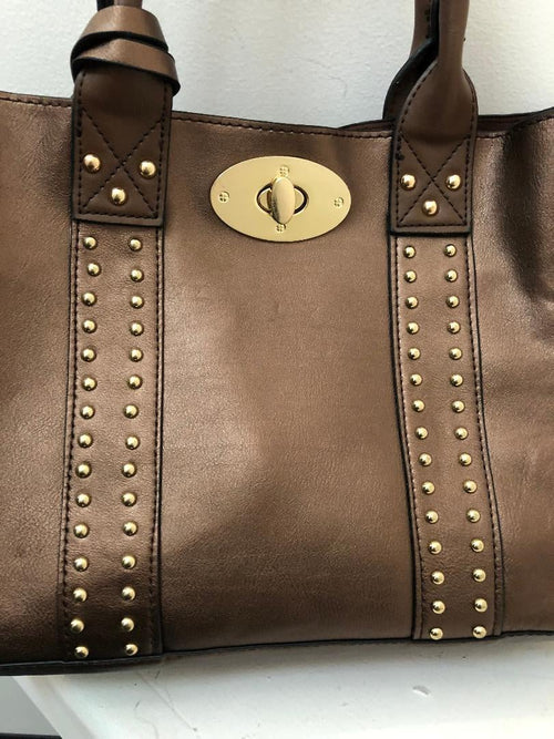 Square gold stud bag - Chandeliers Boutique ny