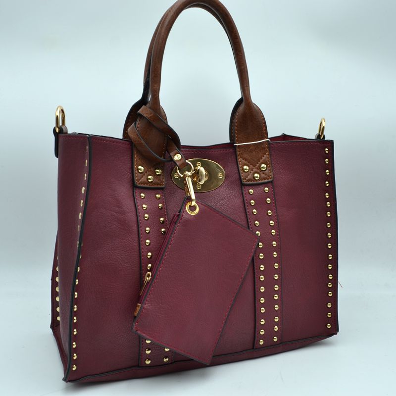 Square gold stud bag - Chandeliers Boutique ny