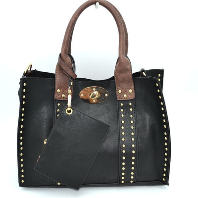 Square gold stud bag - Chandeliers Boutique ny