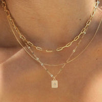 Star On Square Necklace - Chandeliers Boutique ny