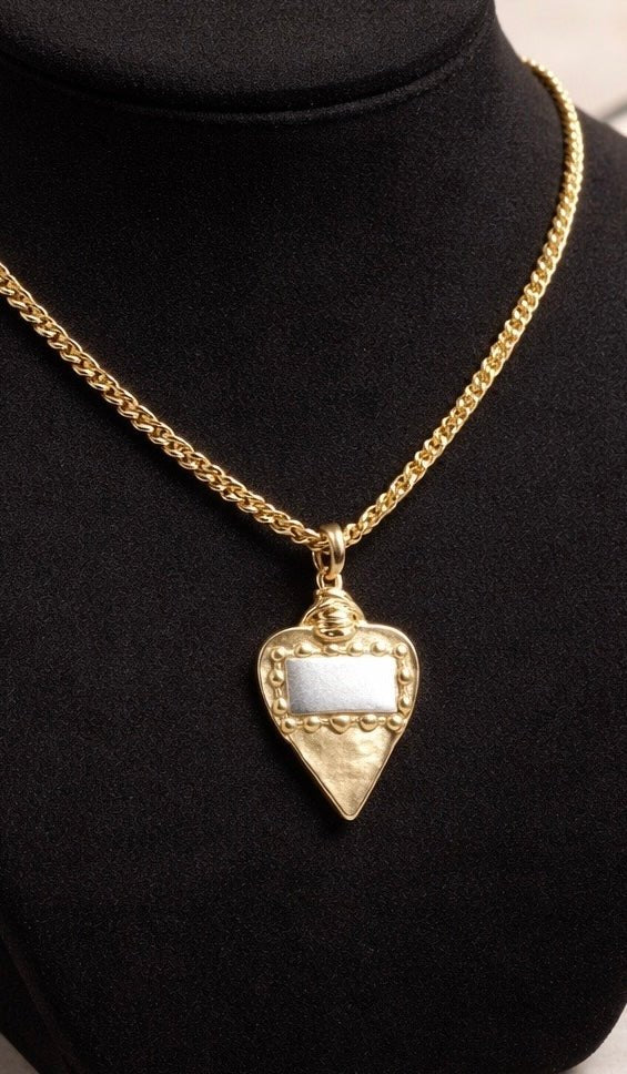 Stitched Heart Necklace - Chandeliers Boutique ny