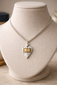 Stitched Heart Necklace - Chandeliers Boutique ny