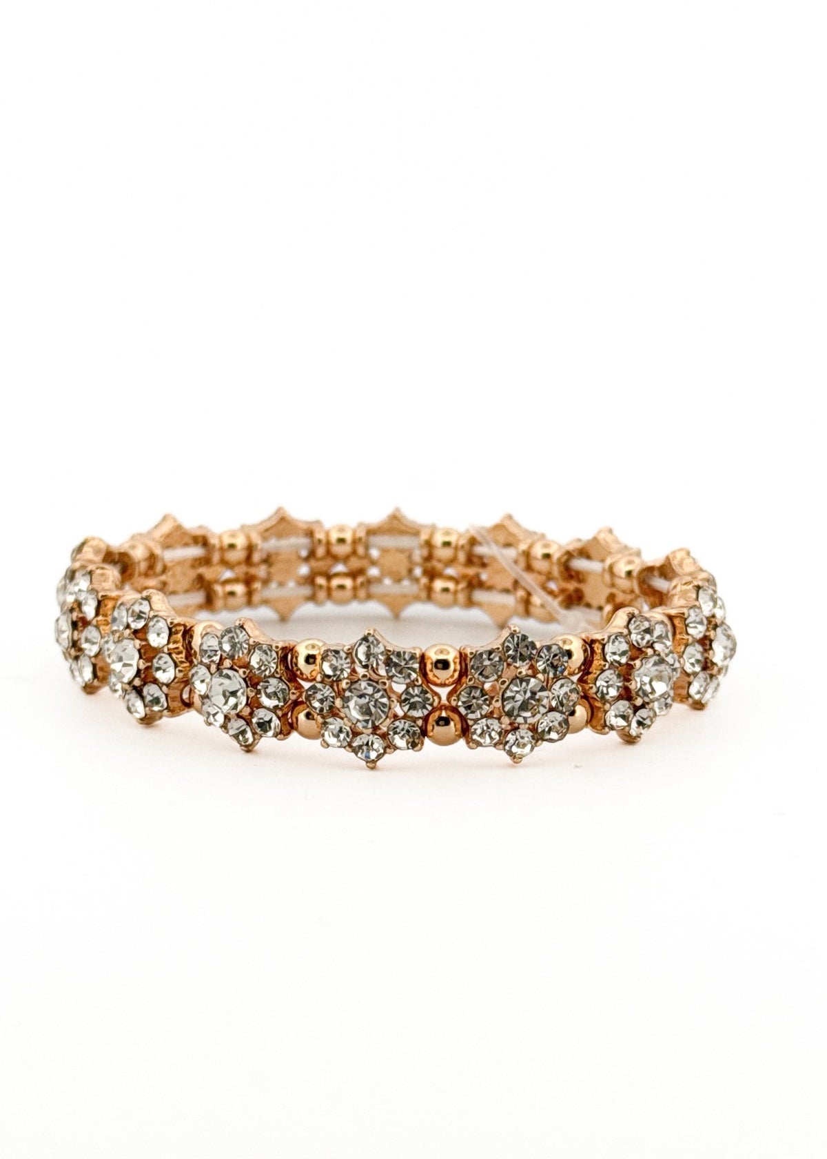 Stretch Rhinestone Flower Bracelet - Chandeliers Boutique ny