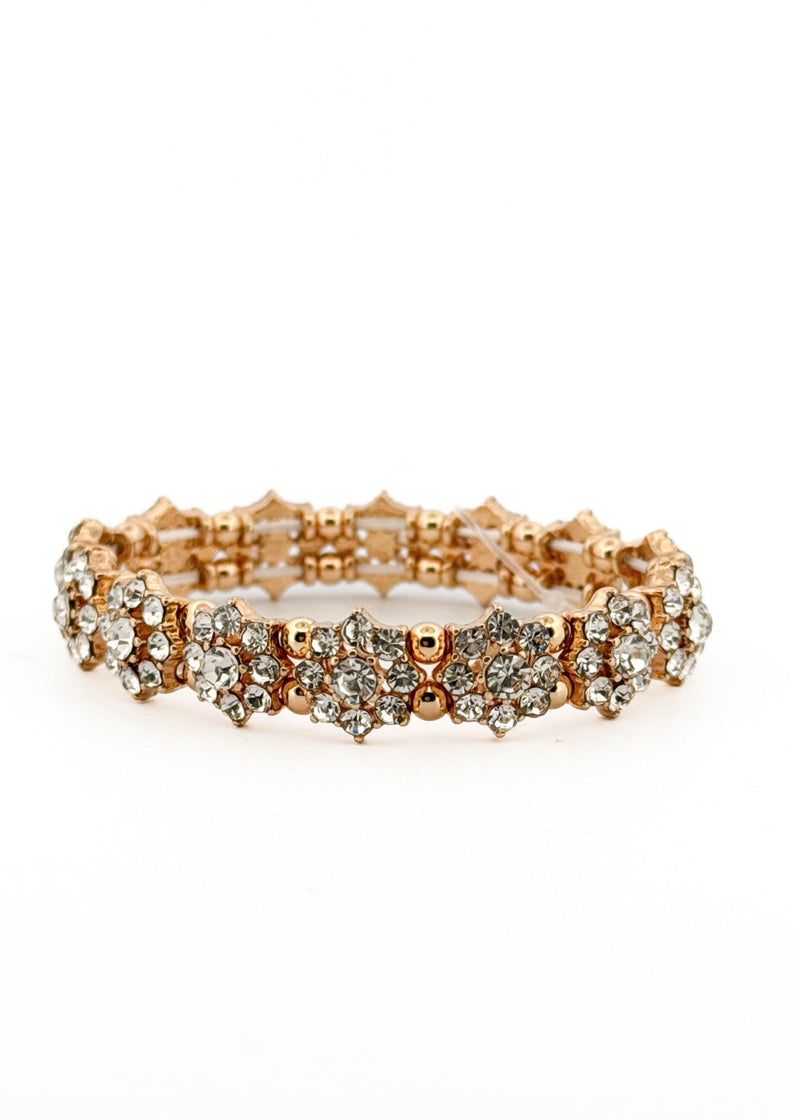 Stretch Rhinestone Flower Bracelet - Chandeliers Boutique ny