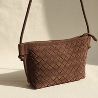 Suede Woven Crossbody - Chandeliers Boutique ny
