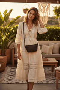 Suede Woven Crossbody - Chandeliers Boutique ny