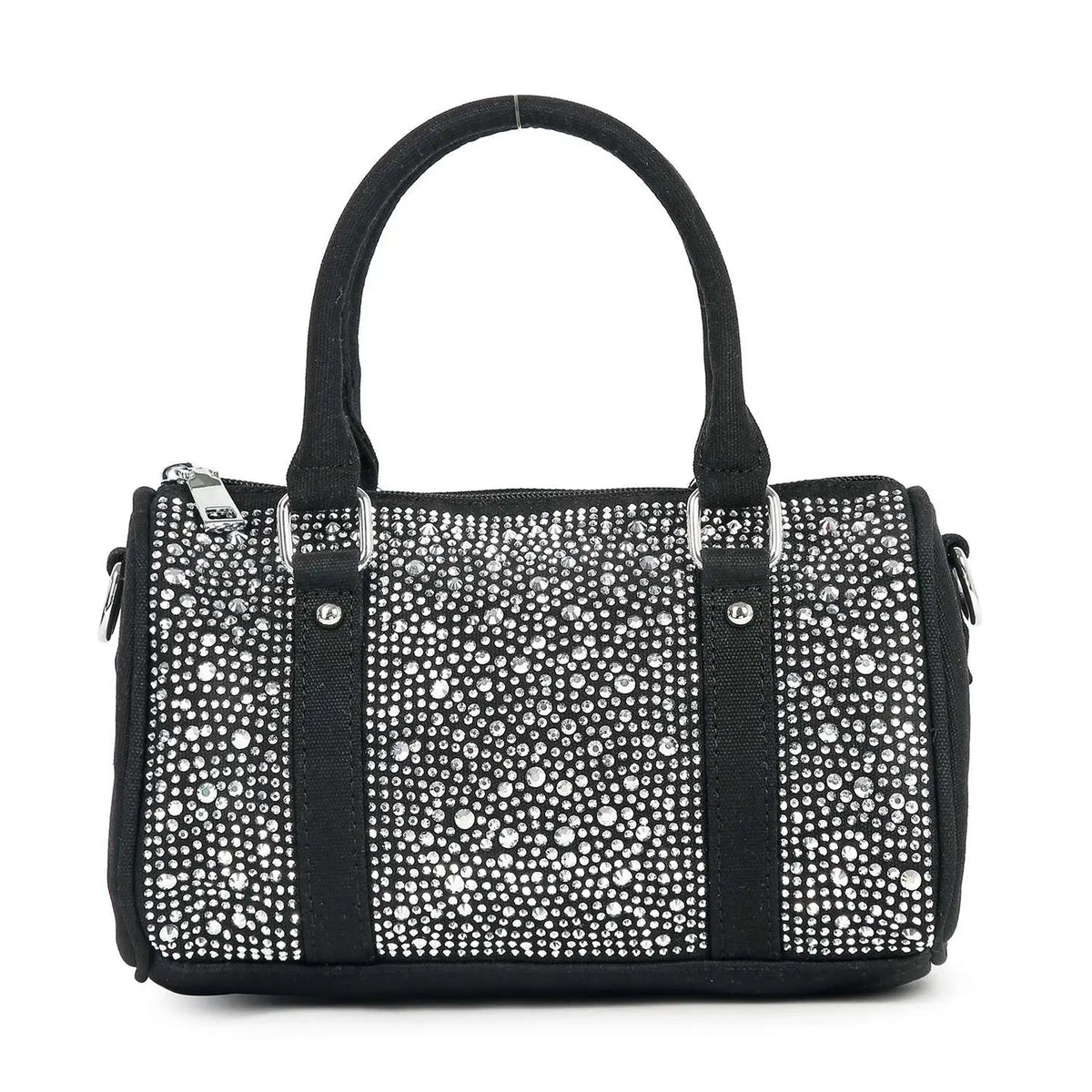 Super Sparkling Petite Denim Satchel - Chandeliers Boutique ny