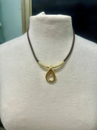 Teardrop Brown Leather - Chandeliers Boutique ny