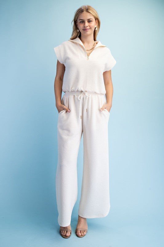 Textured Knit Pants - Chandeliers Boutique ny