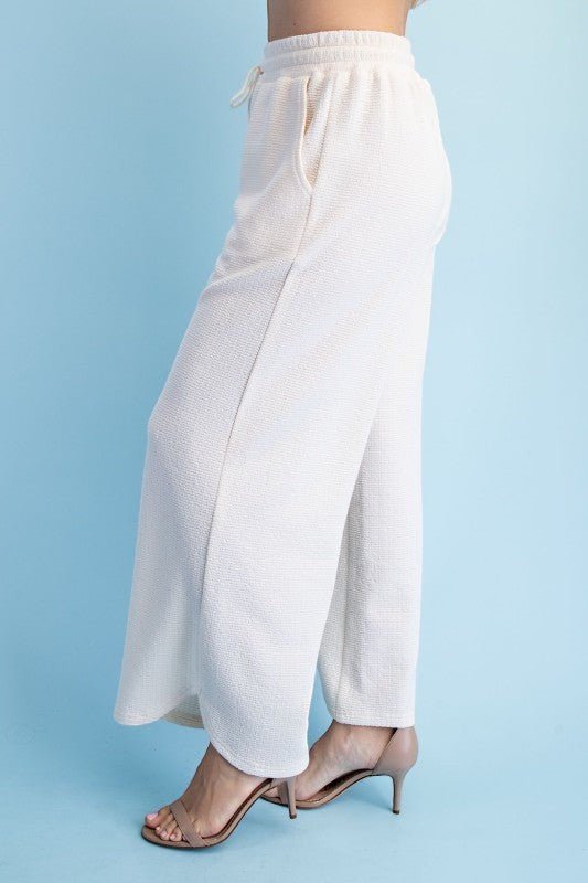 Textured Knit Pants - Chandeliers Boutique ny