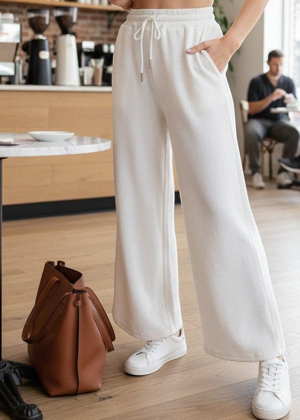 Textured Knit Pants - Chandeliers Boutique ny