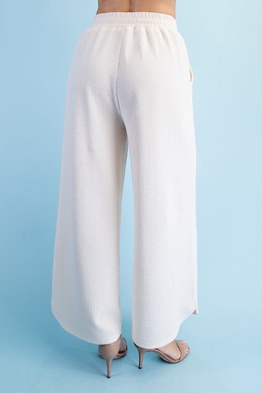 Textured Knit Pants - Chandeliers Boutique ny