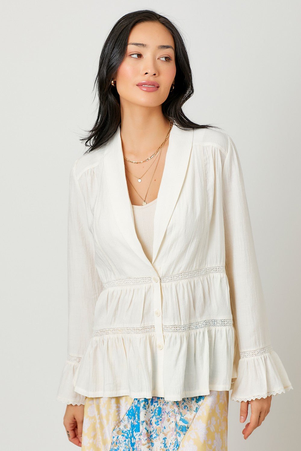 Tiered Lacy Jacket - Chandeliers Boutique ny