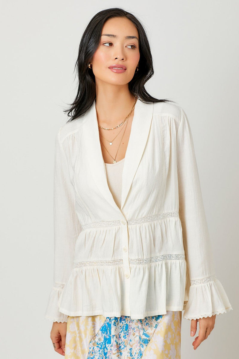 Tiered Lacy Jacket - Chandeliers Boutique ny