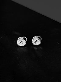 Tiny Lock Heart CZ Earring - Chandeliers Boutique ny