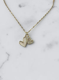 Two Hearts Necklace - Chandeliers Boutique ny